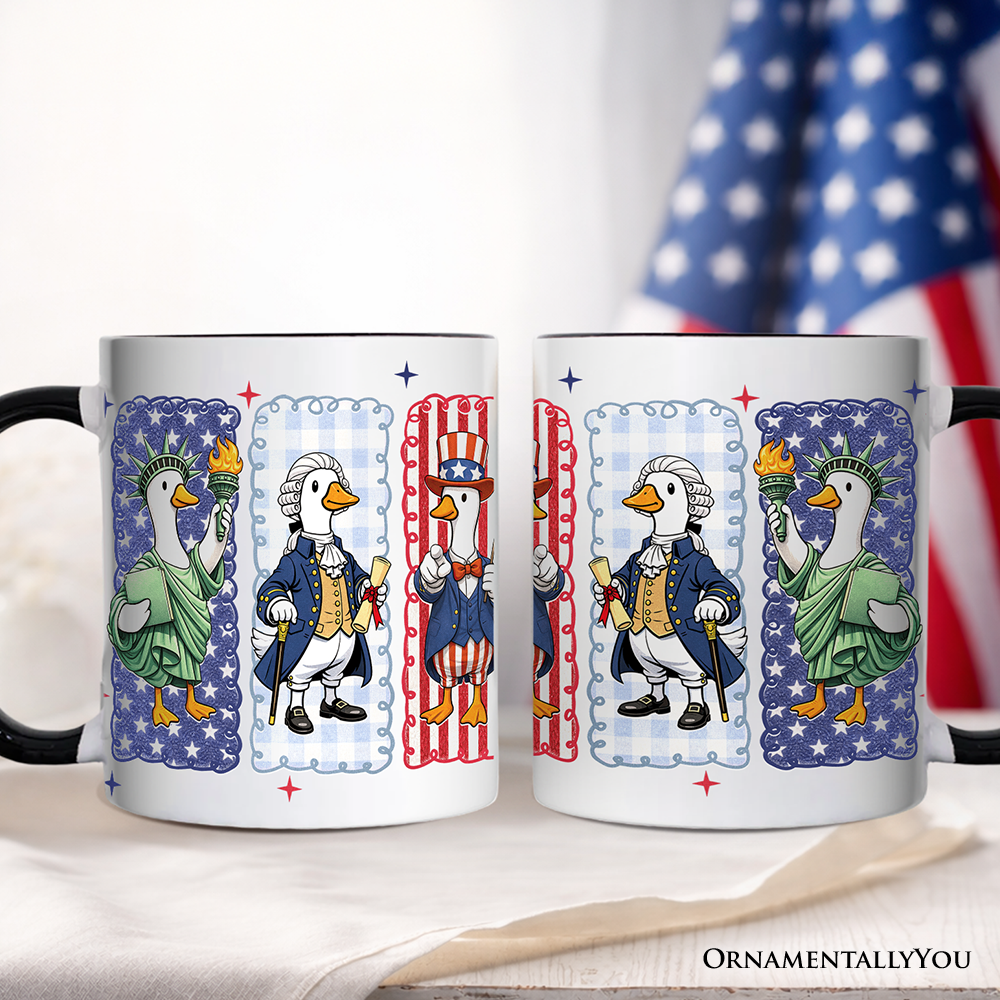 Just An Independent Goose Patriotic Mug, Funny 4th of July Gift