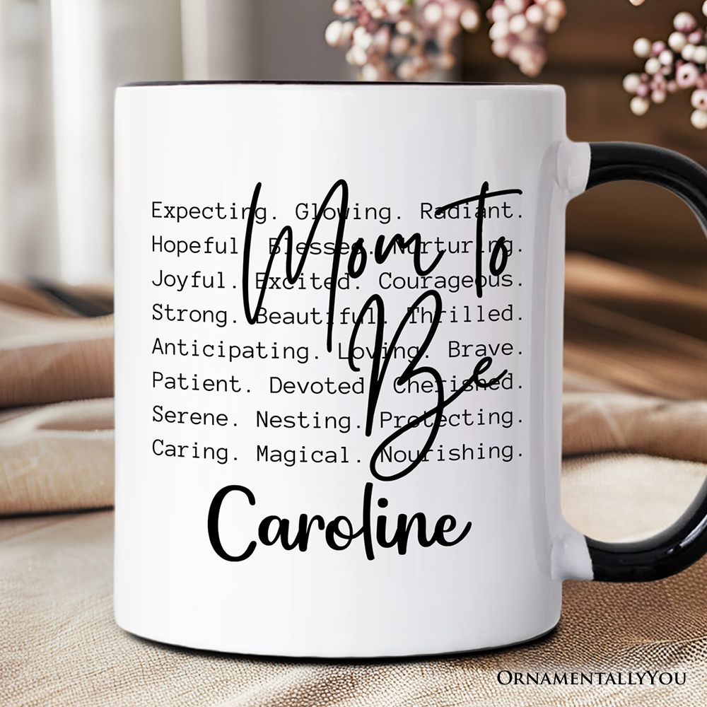 Mom To Be Pregnancy Announcement Personalized Mug, Definition Future Mama Gift with Custom Name