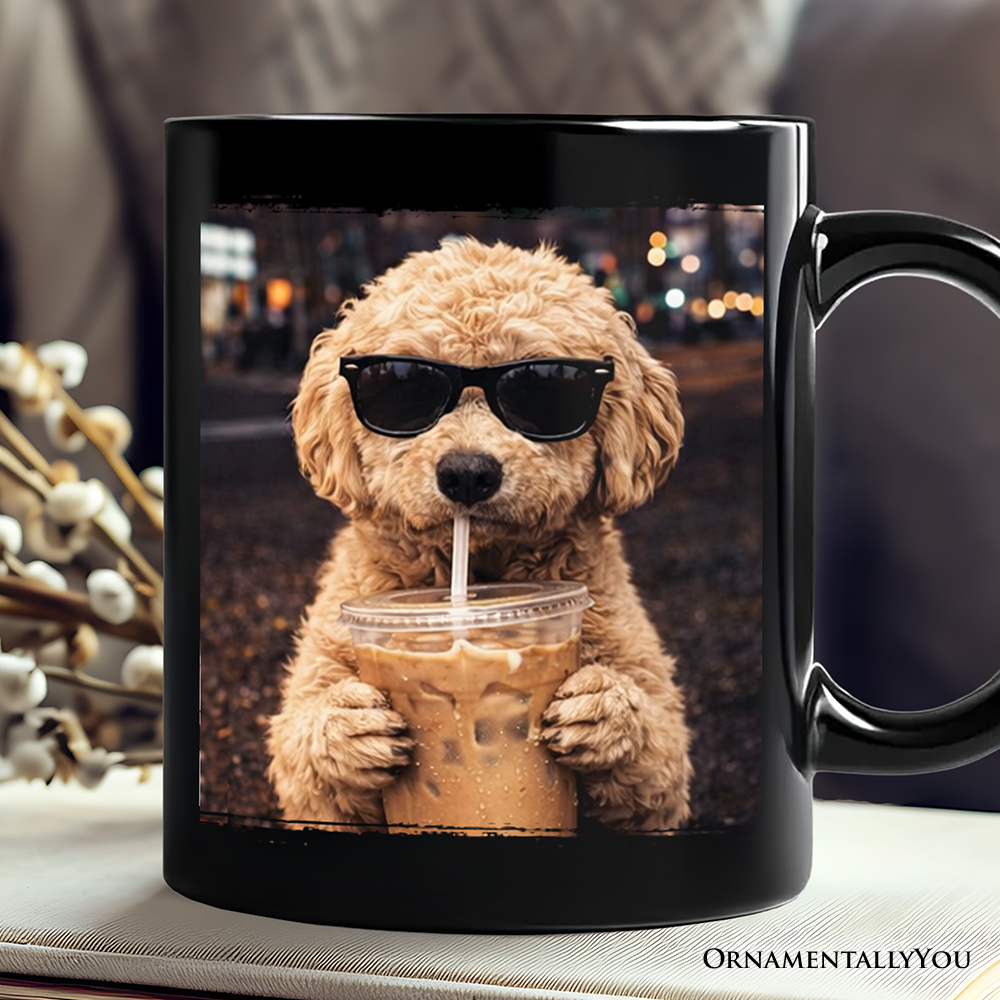 Poodle Iced Coffee Mug, Funny Dog Parents Gift