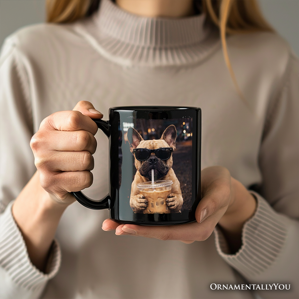 Bulldog Iced Coffee Mug, Funny Dog Parents Gift