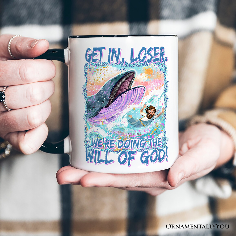 Jonah And The Whale Mug, Doing The Will Of God Funny Christian Gift