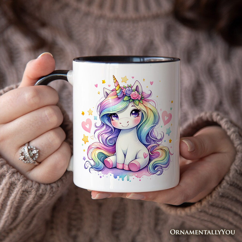 Rainbow Unicorn Mug, Cute Magical Creature Gift