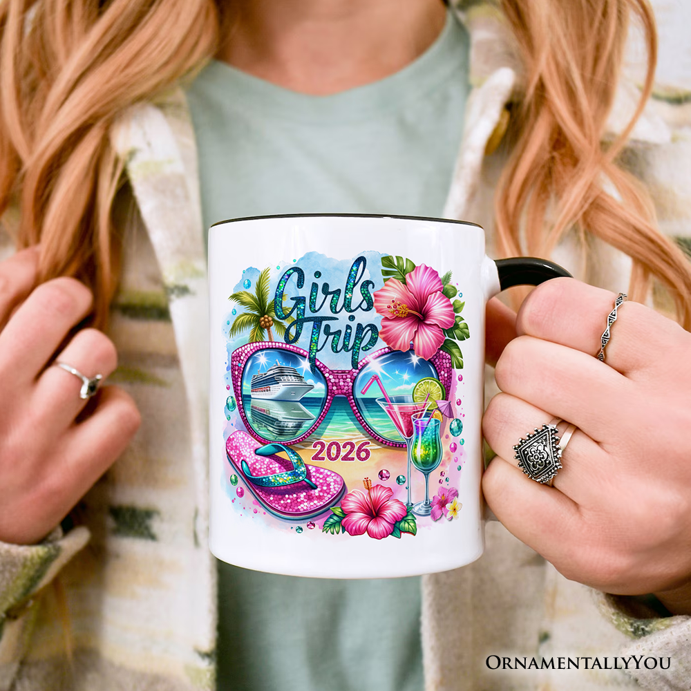 Cruise Girls Trip 2026 Mug, Vacation Tropical Gift