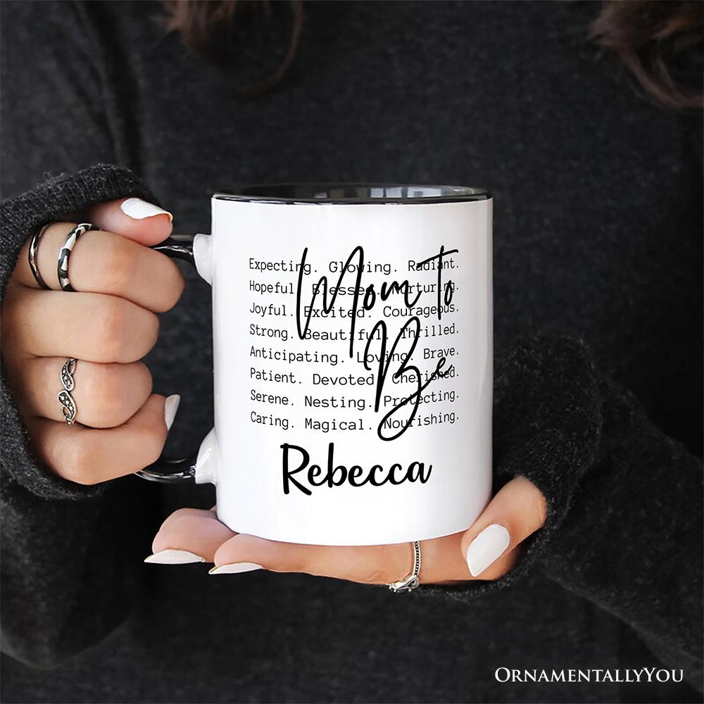 Mom To Be Pregnancy Announcement Personalized Mug, Definition Future Mama Gift with Custom Name