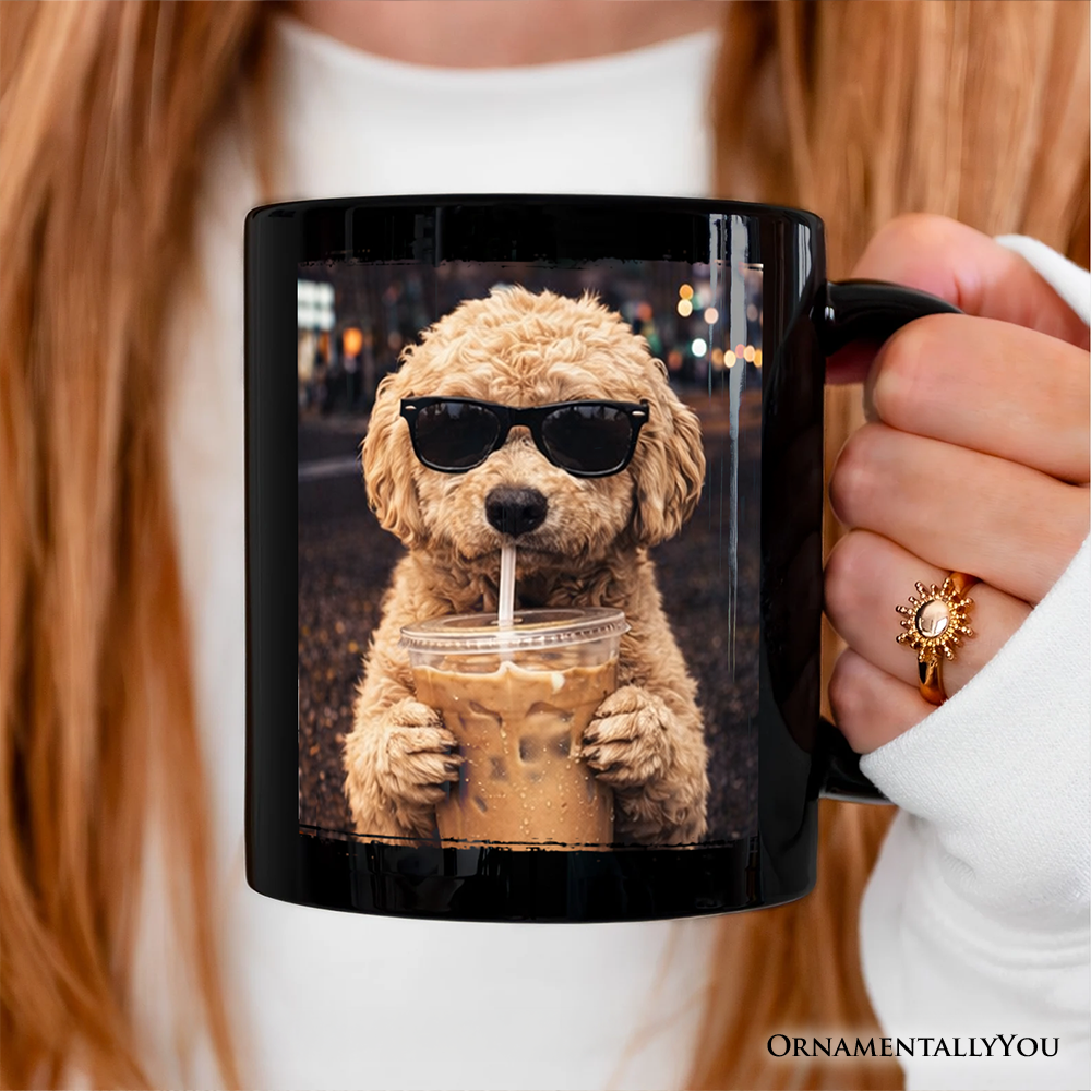 Poodle Iced Coffee Mug, Funny Dog Parents Gift