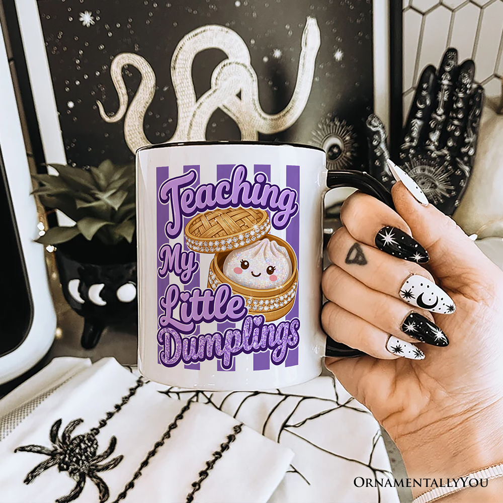 Teaching My Little Dumplings Mug, Cute Teacher Kawaii Dumpling Gift