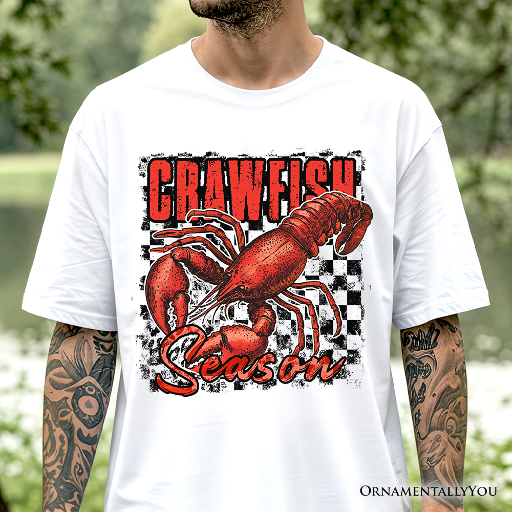 Crawfish Season Retro T-Shirt, Vintage Southern Seafood Tee