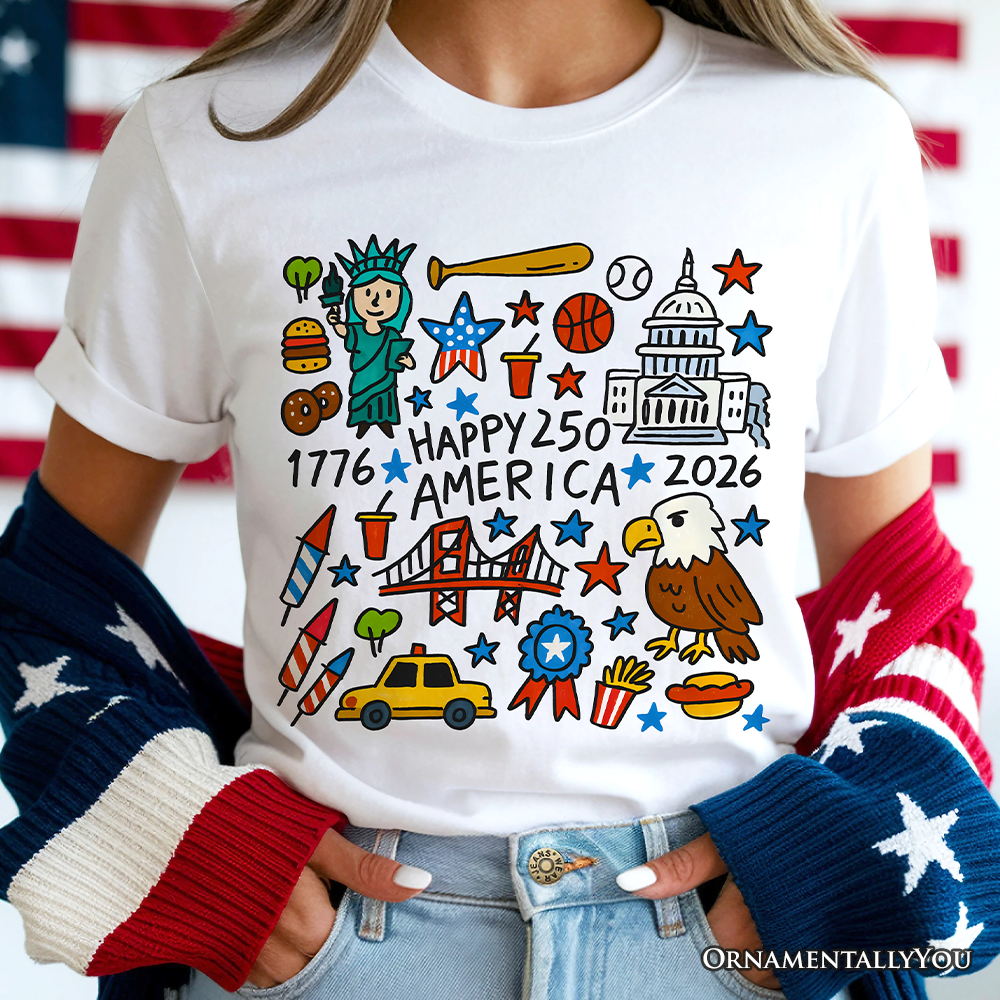 Patriotic USA 4th of July T-Shirt, 250 Year Anniversary Independence Day Tee
