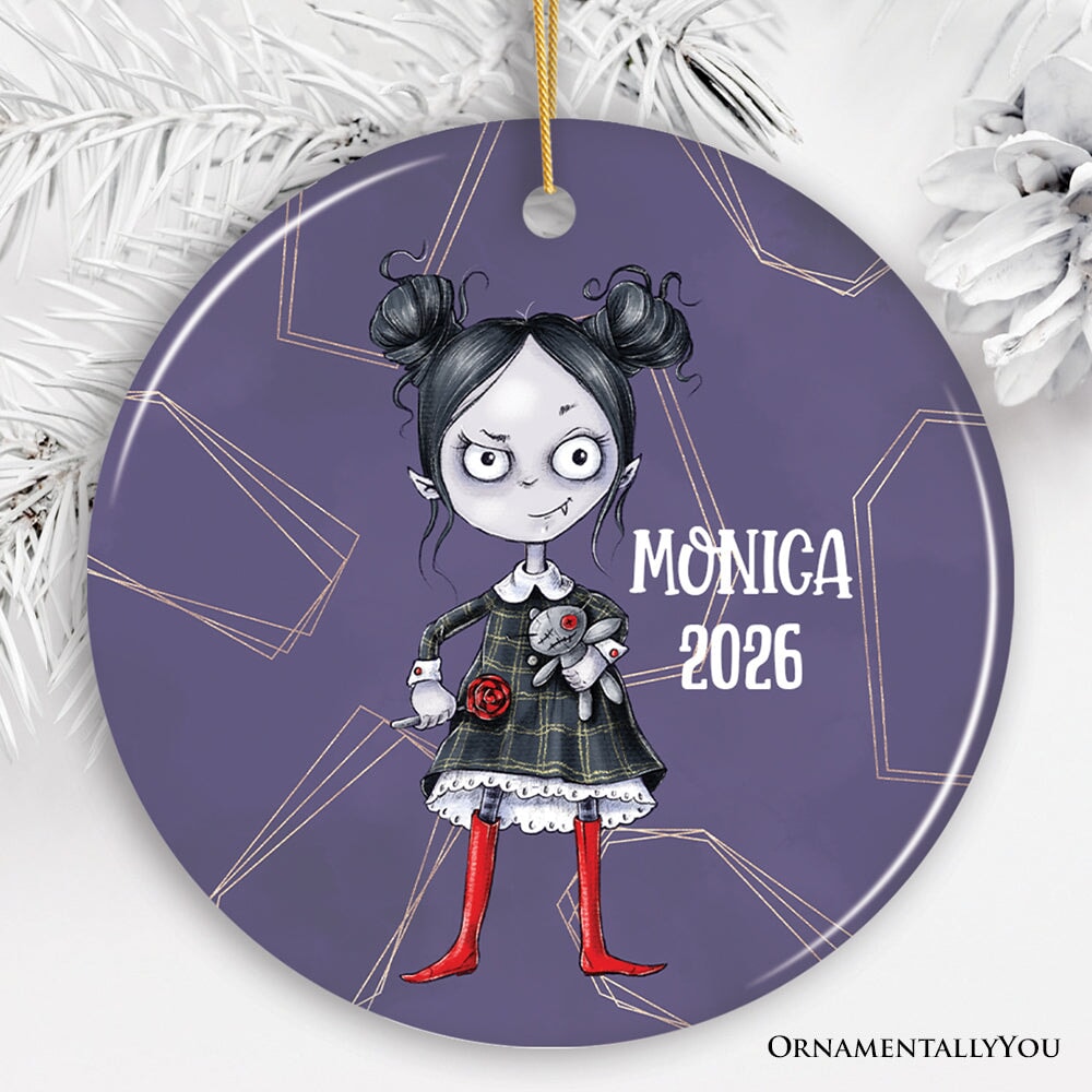 Spooky Girl Customized Halloween Ornament, Daughter Gift