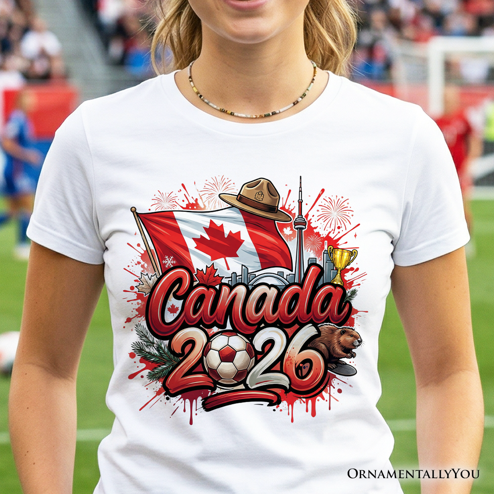 Canada 2026 Soccer Cup Global Championship T-Shirt, Fans Football Tee