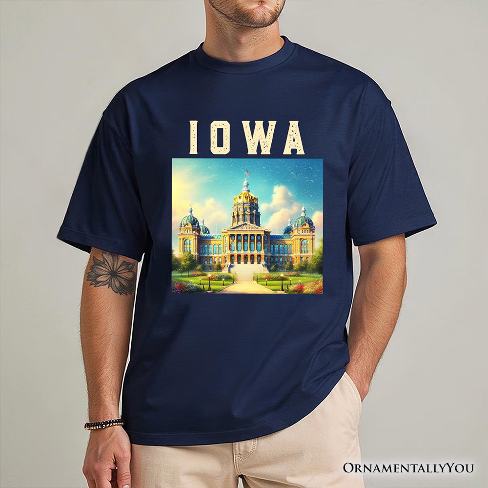 Grand Iowa State Capitol T-Shirt, Midwest Architectural Landmark Tee and Travel Souvenir