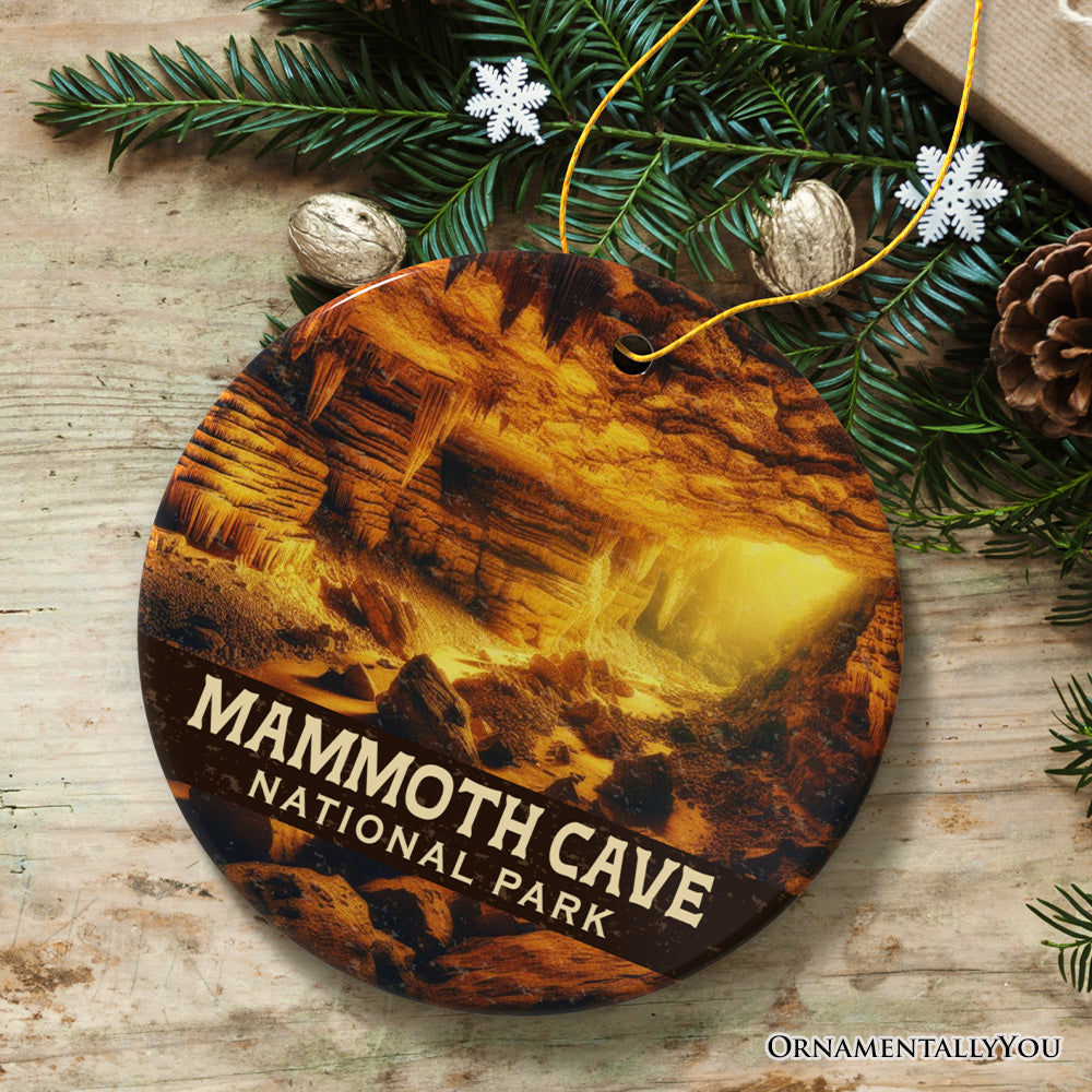 Wondrous Mammoth Cave National Park Ornament, Kentucky Underground Cavern Glow Christmas Gift and Adventure Explorer Souvenir