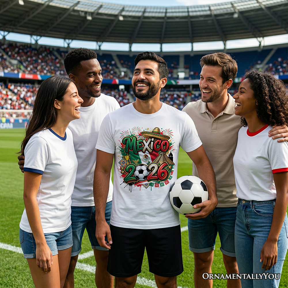 Mexico 2026 Soccer Cup Global Championship T-Shirt, Fans Football Tee