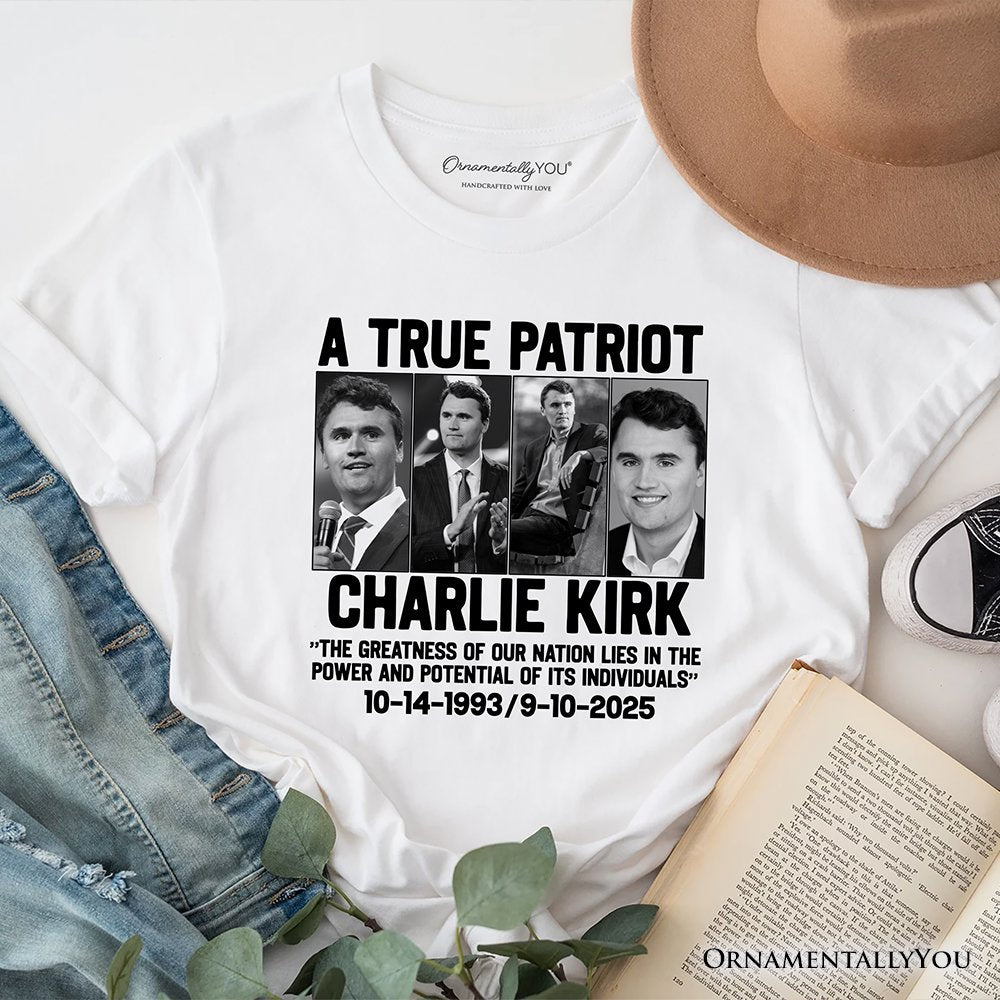 Charlie Kirk American T-Shirt, Made in the USA Memorial Tee Gift