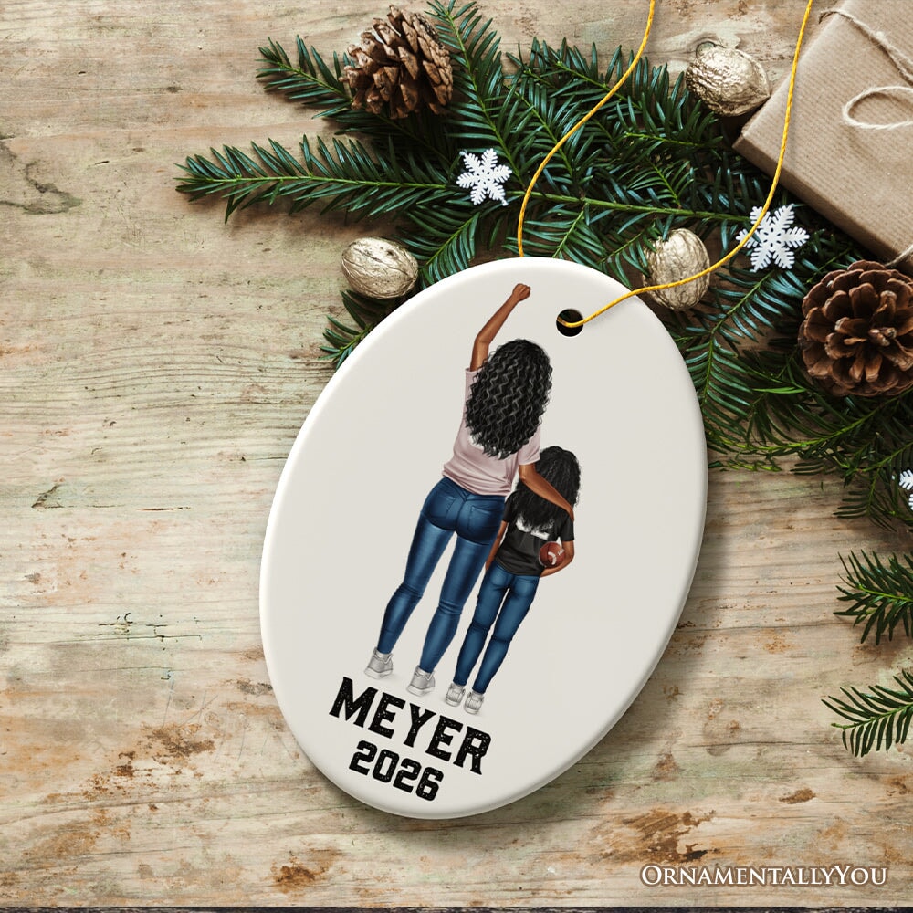 Personalized Football Family Ornament, Custom Christmas Gift