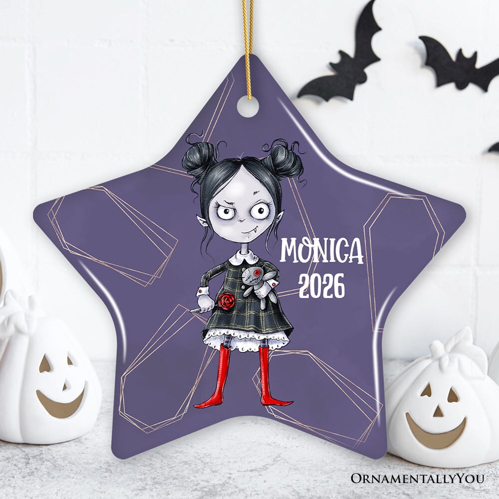 Spooky Girl Customized Halloween Ornament, Daughter Gift