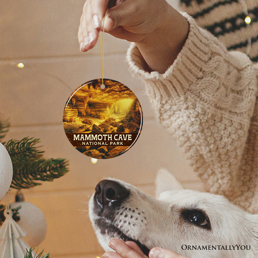 Wondrous Mammoth Cave National Park Ornament, Kentucky Underground Cavern Glow Christmas Gift and Adventure Explorer Souvenir