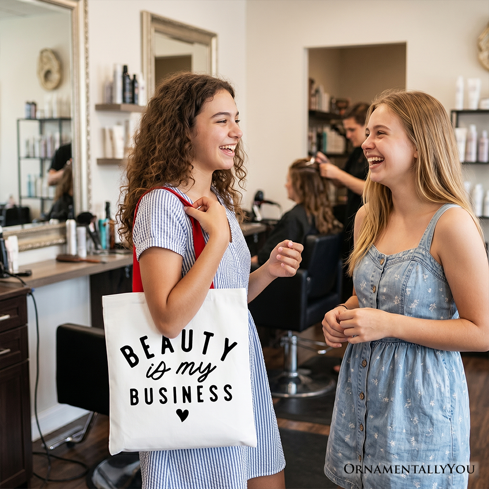 Beauty Is My Business Artist Tote Bag, Minimalist Salon Gift Shopper