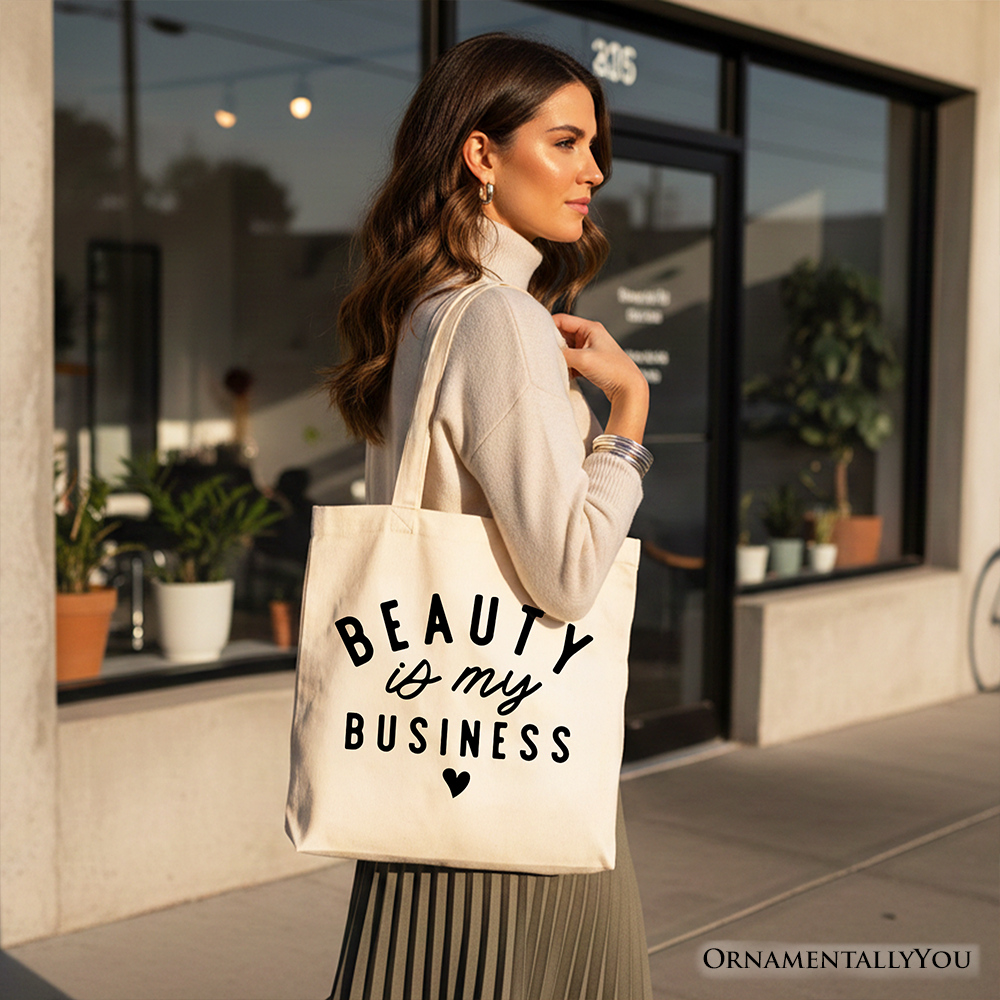 Beauty Is My Business Artist Tote Bag, Minimalist Salon Gift Shopper