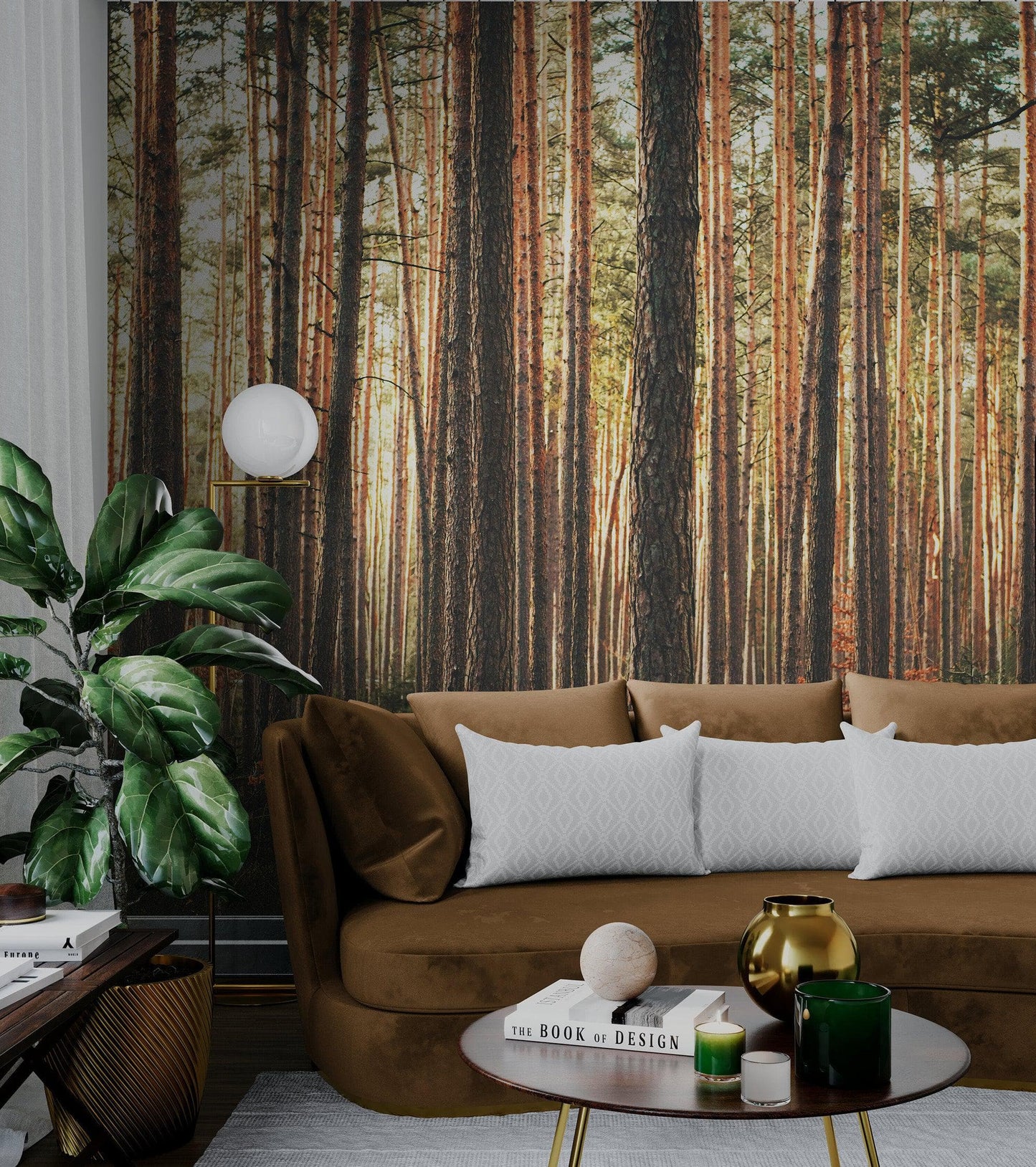 Forest Wallpaper Mural. Woodland Country Theme / Farmhouse Wall Decor. #6777