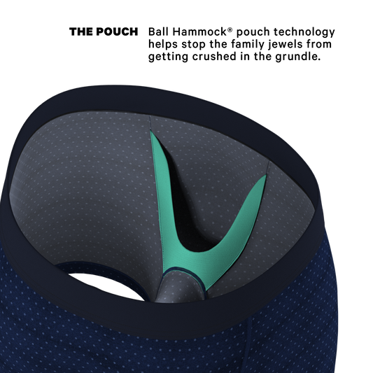 The Forget Me Not | Navy Dot Ball Hammock® Pouch Underwear