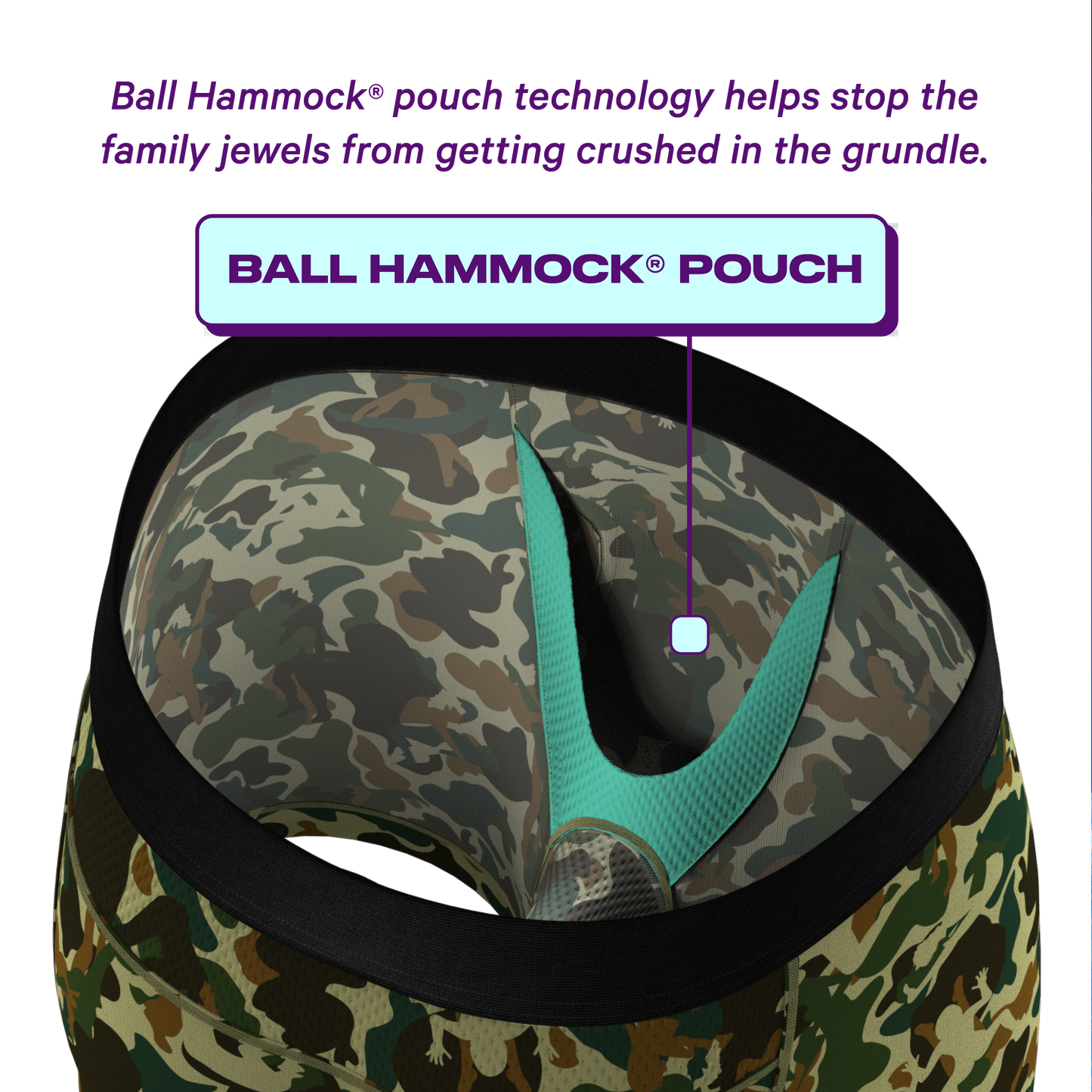 The Forni Camo | Camouflage paradICE™ Cooling Ball Hammock® Underwear