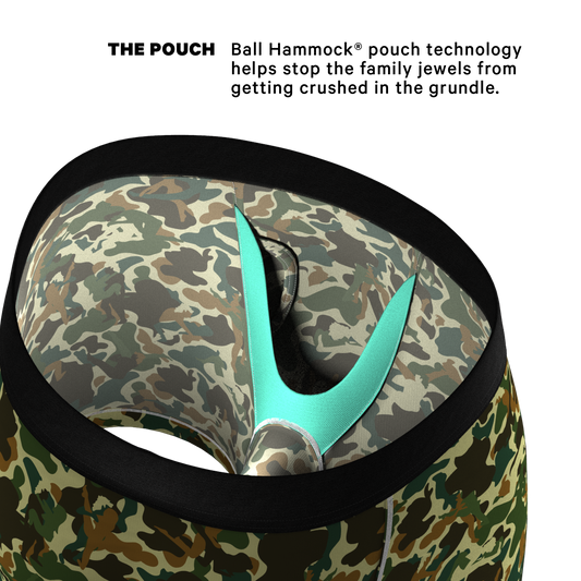 The Forni Camo | Camouflage Ball Hammock® Boxer Briefs With Fly