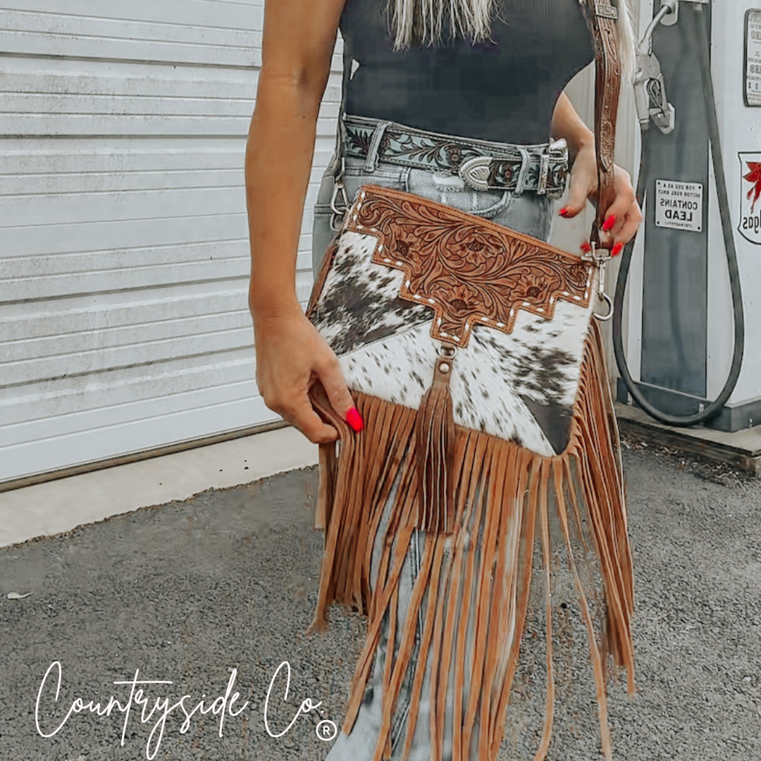 Fort Worth Cowhide Crossbody