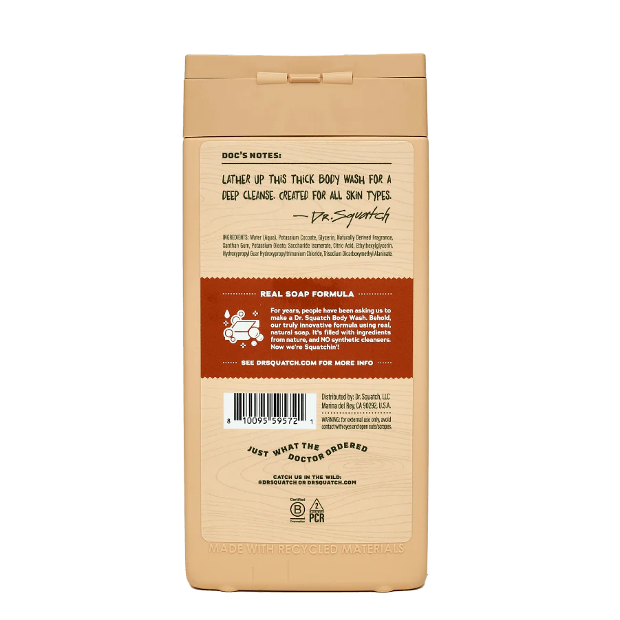 Wood Barrel Bourbon 14oz Body Wash