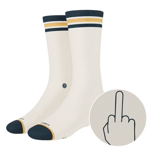 The Friendly Fire | Middle Finger Heel Hammock™ Crew Socks