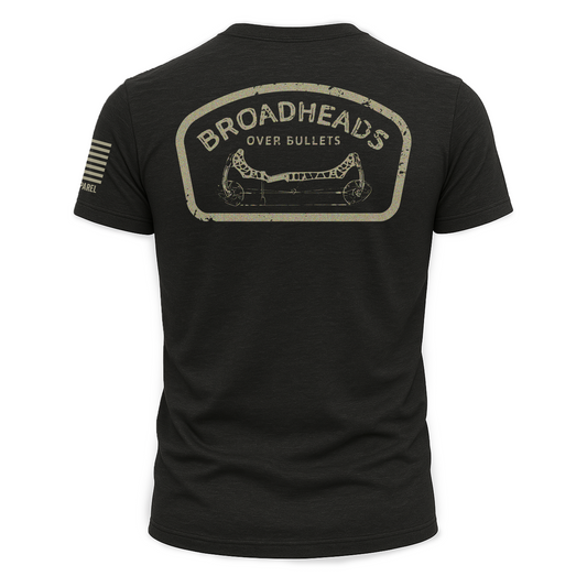 "Broadheads Over Bullets" Tee - Black