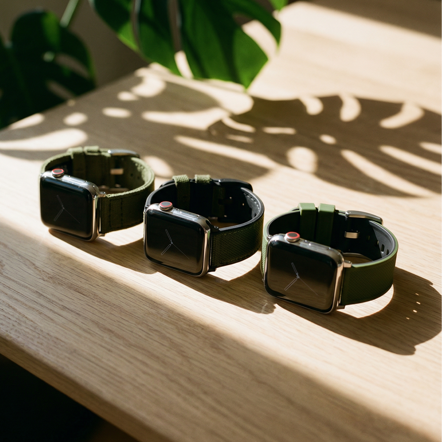 Apple Watch Elite Silicone Army Green Top Black Bottom Watch Band