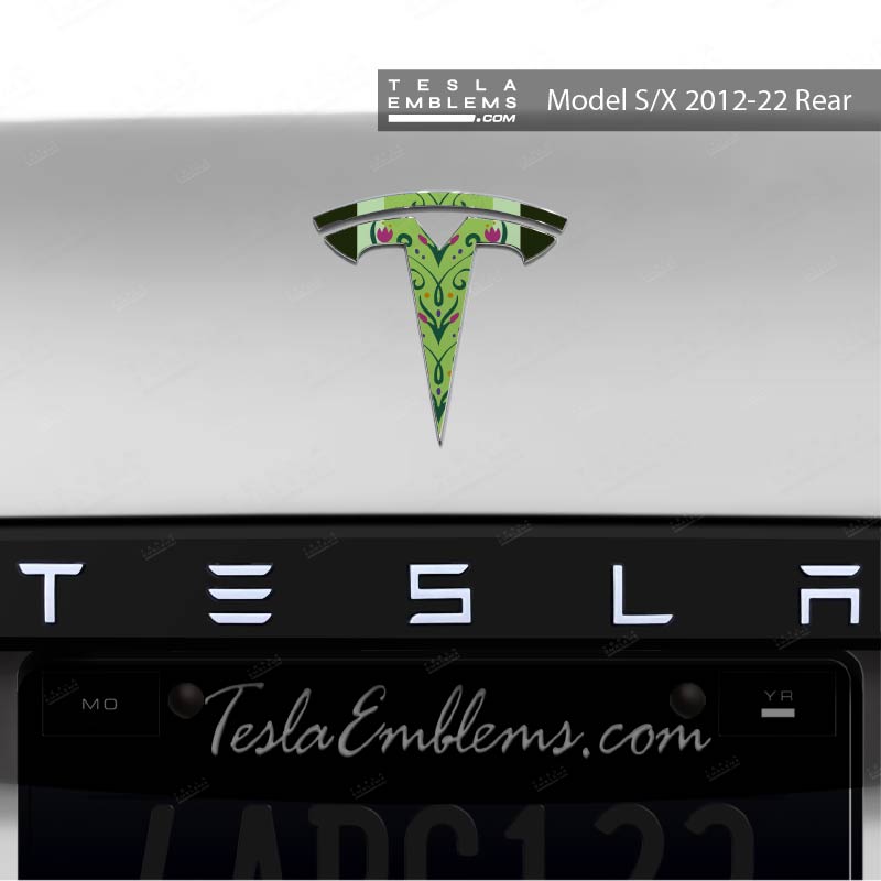 Frozen Anna Tesla Emblem Decals (Front + Back) | Model S