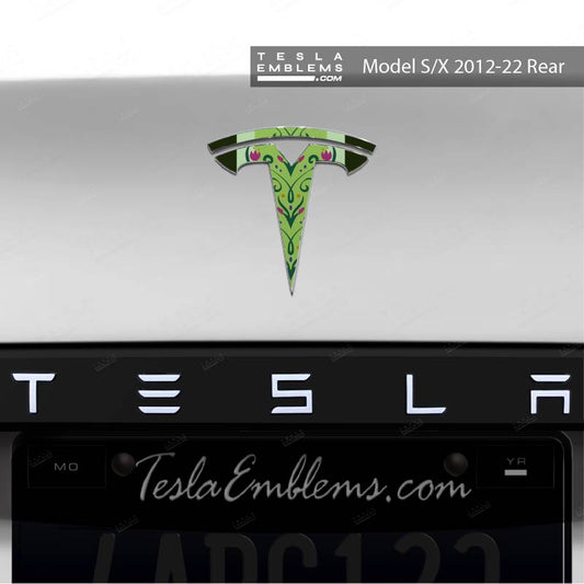 Frozen Anna Tesla Emblem Decals (Front + Back) | Model S