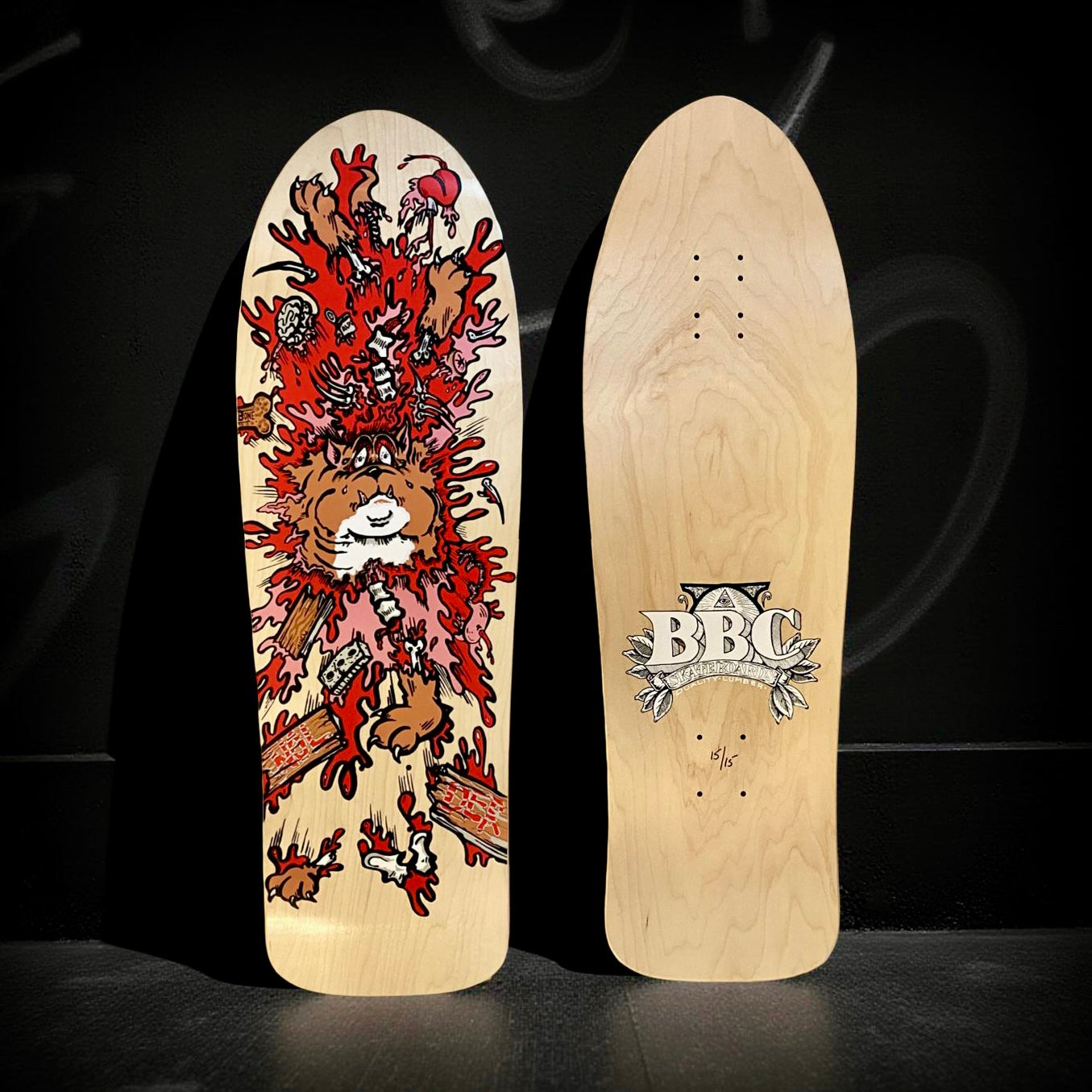 Monty Nolder BBC Exploded Bulldog (#3) Limited Edition Deck 10.2"x32" HAND-PAINTED (1 of 15)
