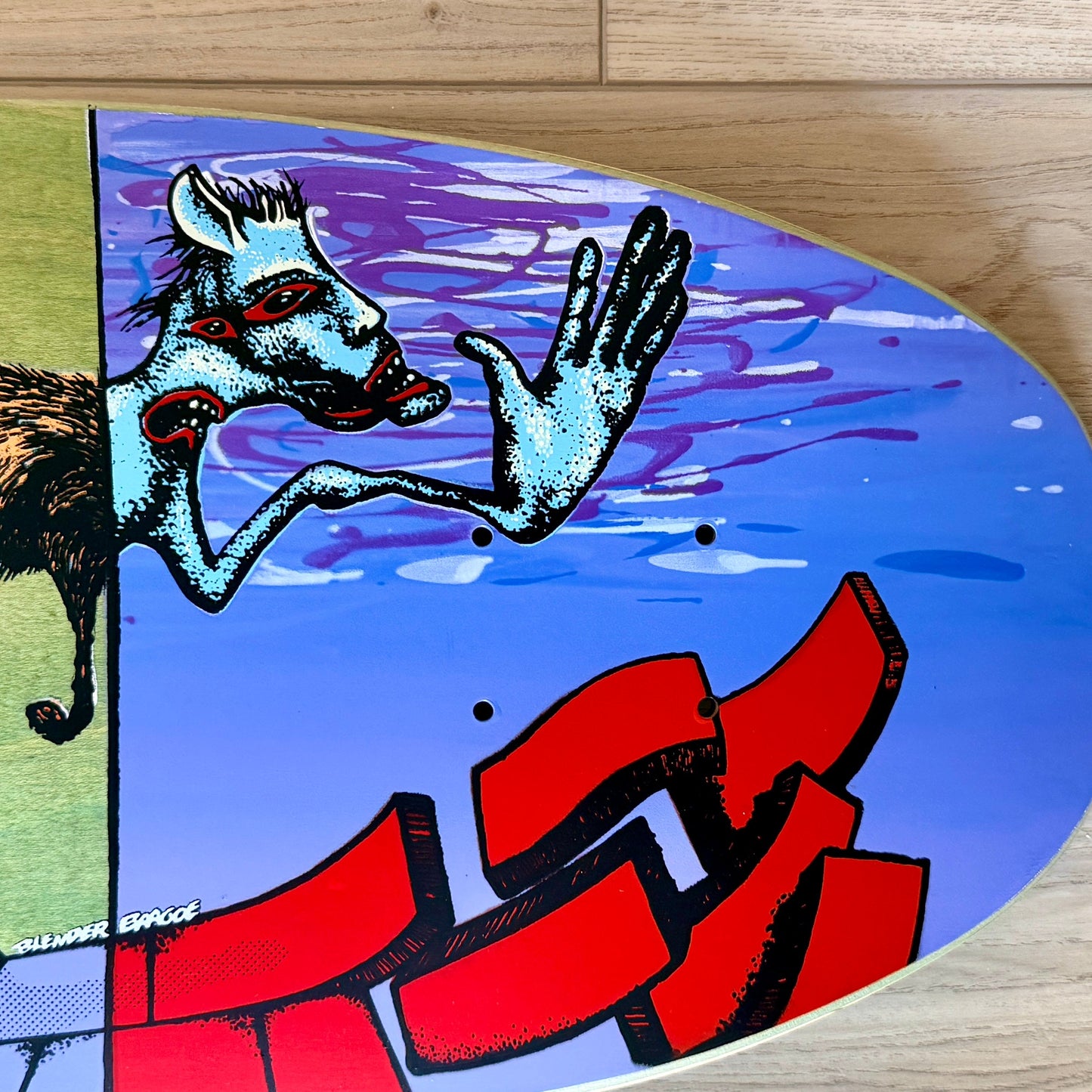 Jeff Phillips Kangaroos ONE OF A KIND BBC Deck, HAND-PAINTED 10"x31" (1 of 1)