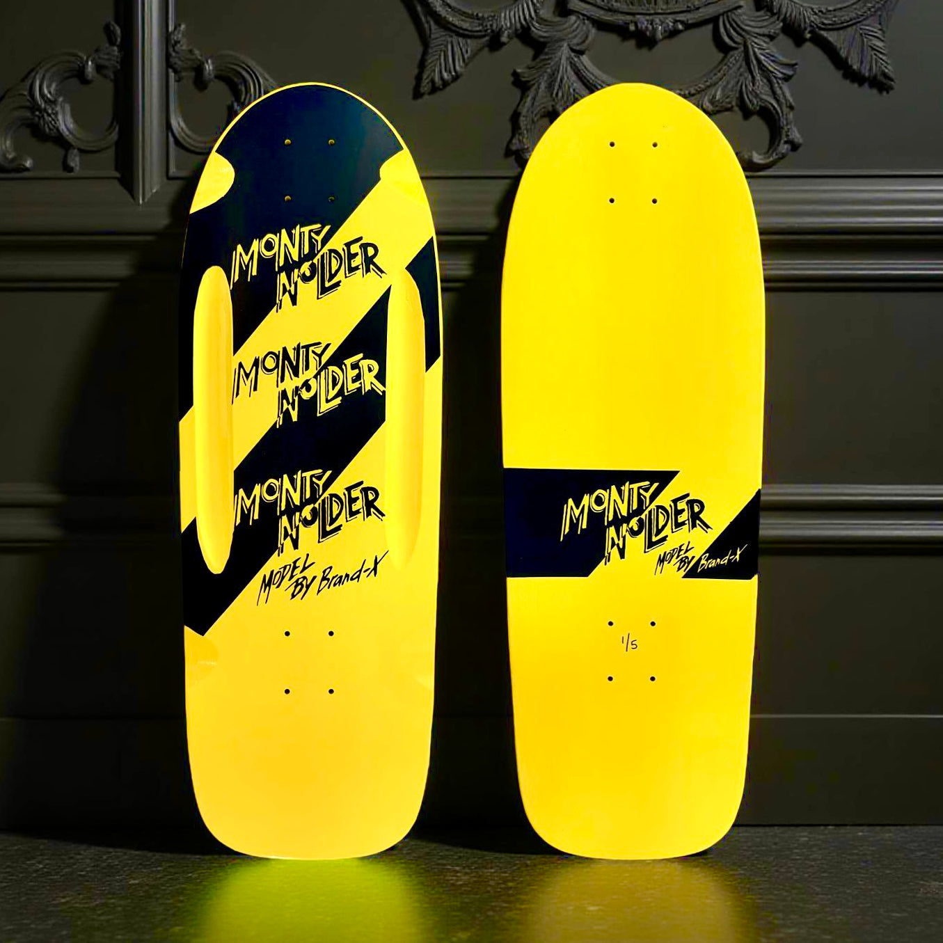 Monty Nolder STRIPES Limited Edition ROUTED Deck 10”x30” HAND-PAINTED (1 of 5)