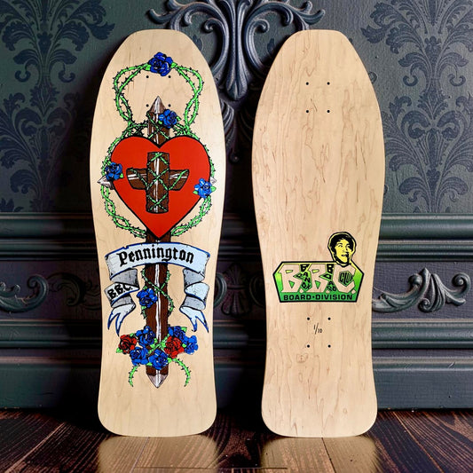 Bryan Pennington BBC Crucifix HAND-PAINTED, LIMITED-EDITION Deck 10.3" x30.5" (1 of 10)