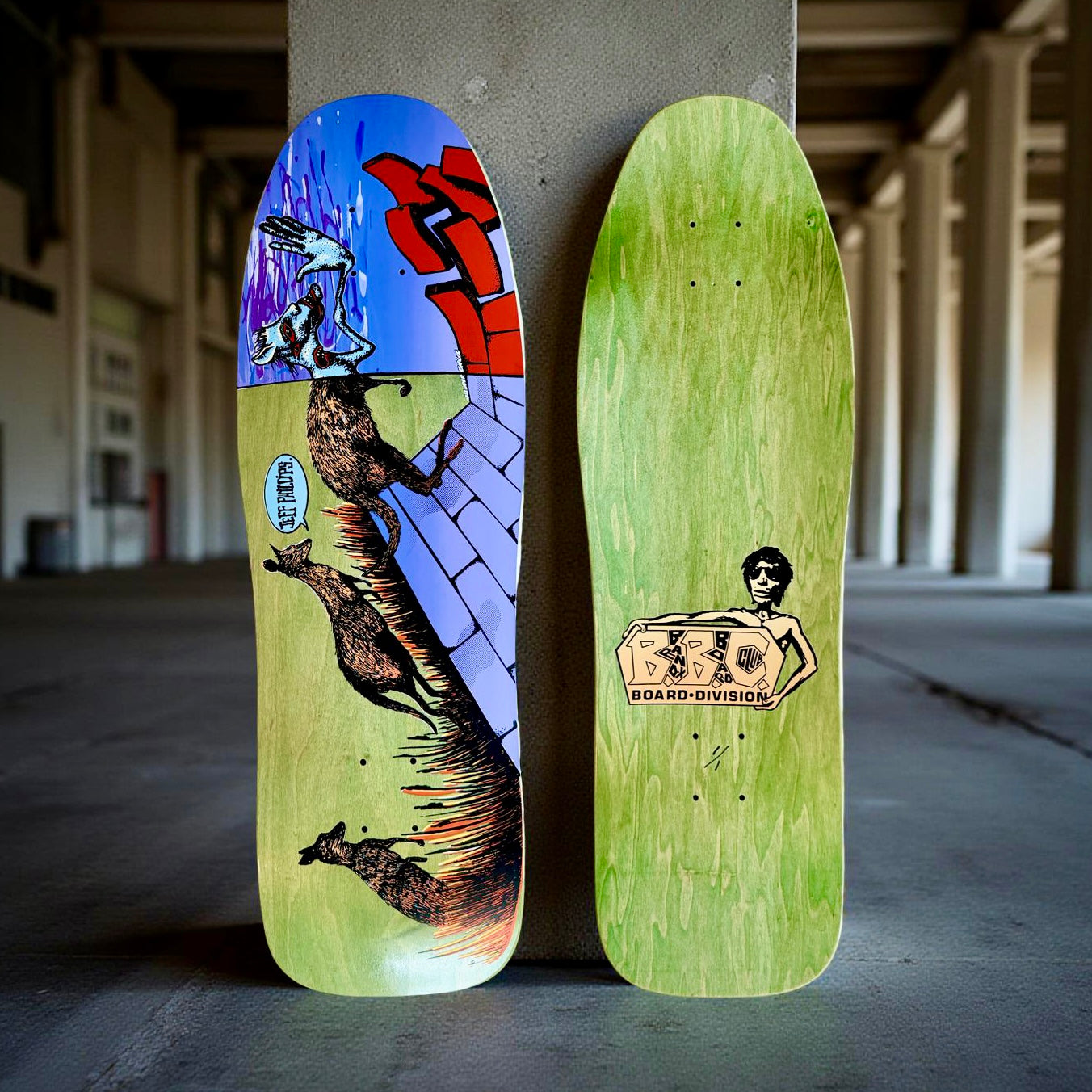 Jeff Phillips Kangaroos ONE OF A KIND BBC Deck, HAND-PAINTED 10"x31" (1 of 1)