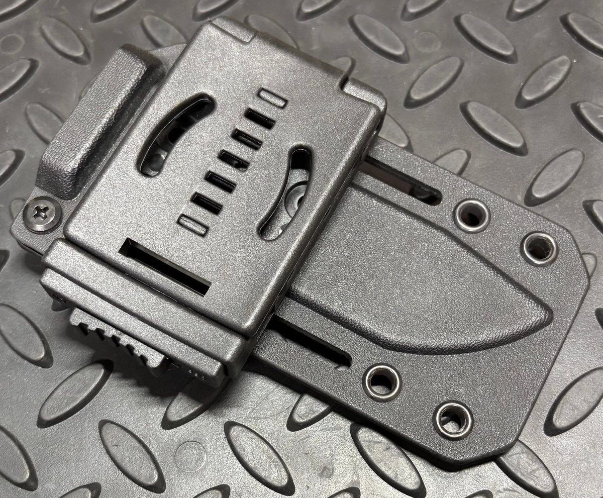 Universal fold over belt attachment for kydex sheath (Includes hardware)