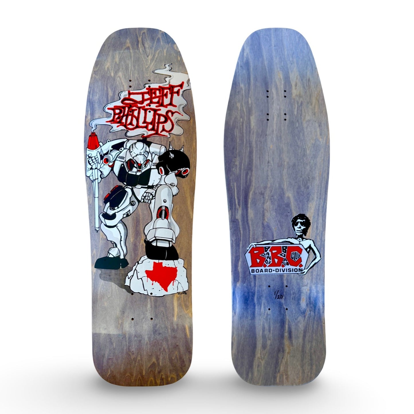 Jeff Phillips BBC Gundam Limited Edition, HAND-PAINTED Deck (1 of 20)
