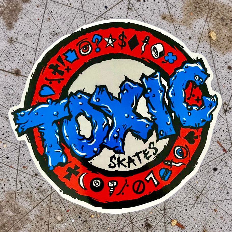 Toxic Skates Stickers 6" or 3"