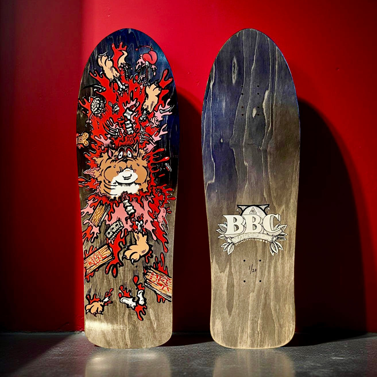 Monty Nolder BBC Exploded Bulldog (#3) Limited Edition Deck 10.2"x32" HAND-PAINTED (1 of 20)