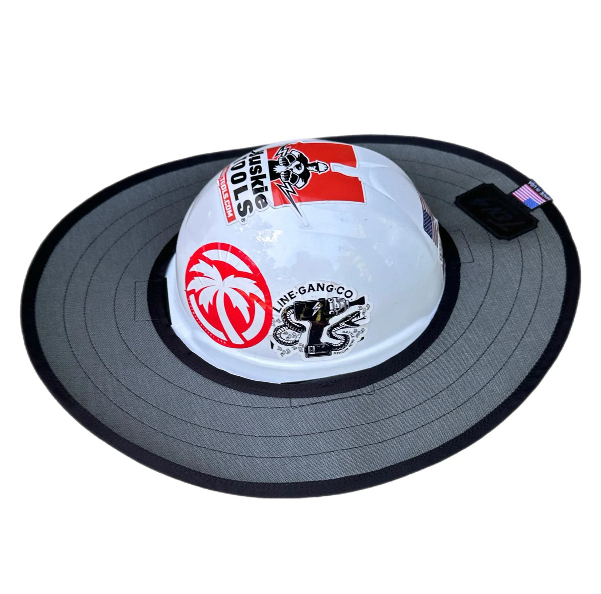 Solid Grey Hard Hat Sun Shade Visor – Water-Resistant Worksite Visor for Full Brim & Kask Hard Hats
