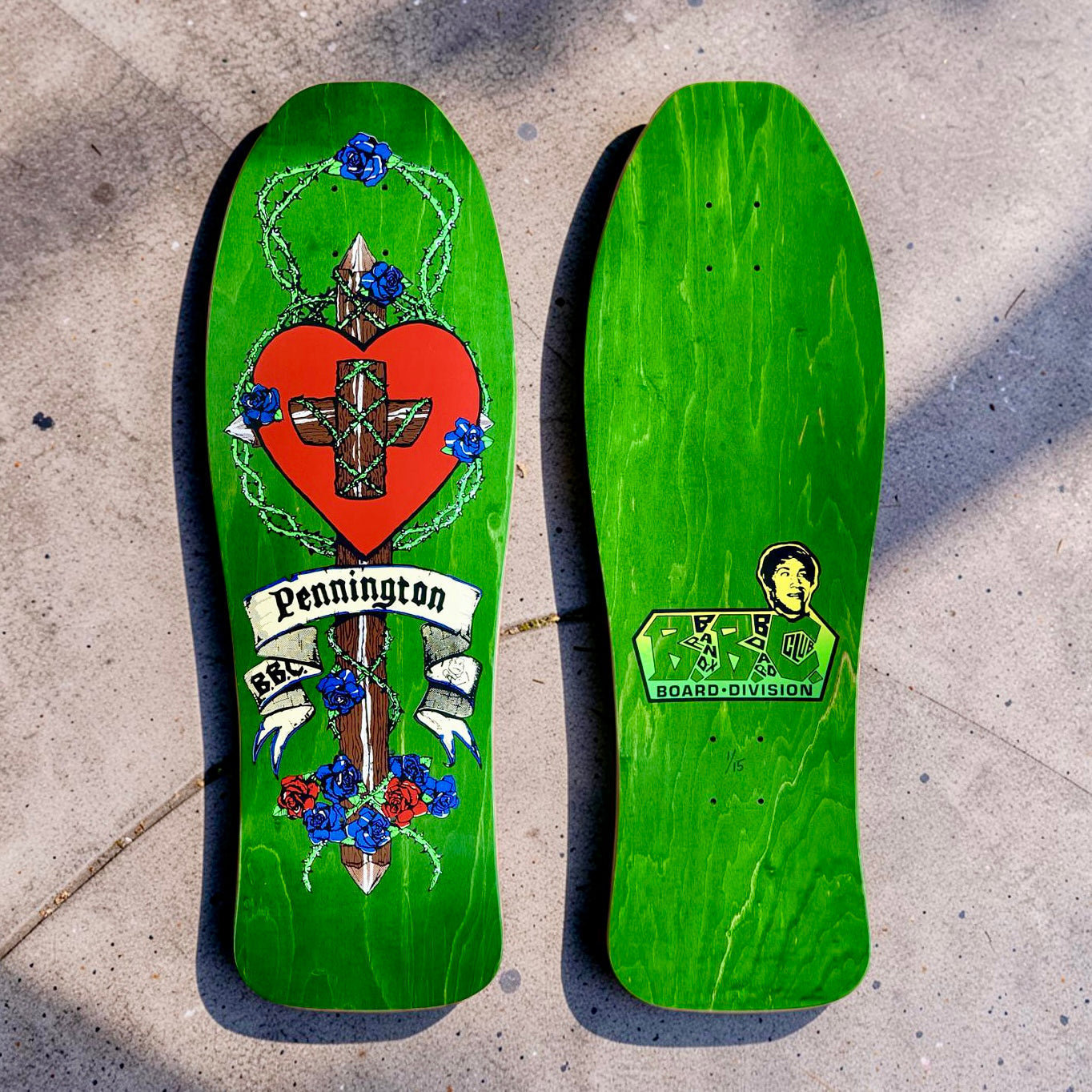 Bryan Pennington BBC Crucifix HAND-PAINTED, LIMITED EDITION Deck 10.3"x30.5" (1 of 15)