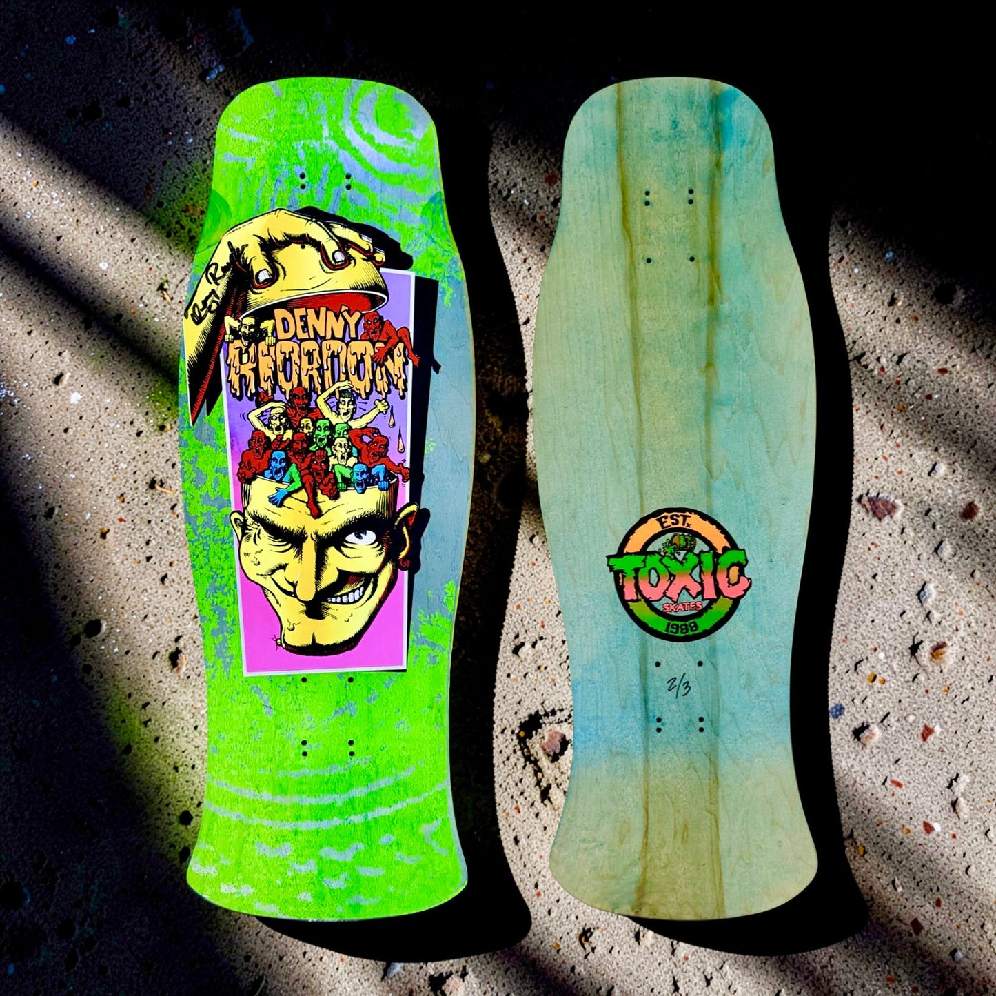 Denny Riordon Men-in-the-Head LIMITED-EDITION 10.6”x32” HAND-PAINTED & AUTOGRAPHED Deck (1 of 3)