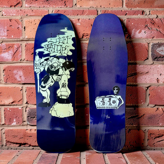 Jeff Phillips BBC Gundam GLOW-IN-DARK Limited Edition, HAND-PAINTED Deck (1 of 10)