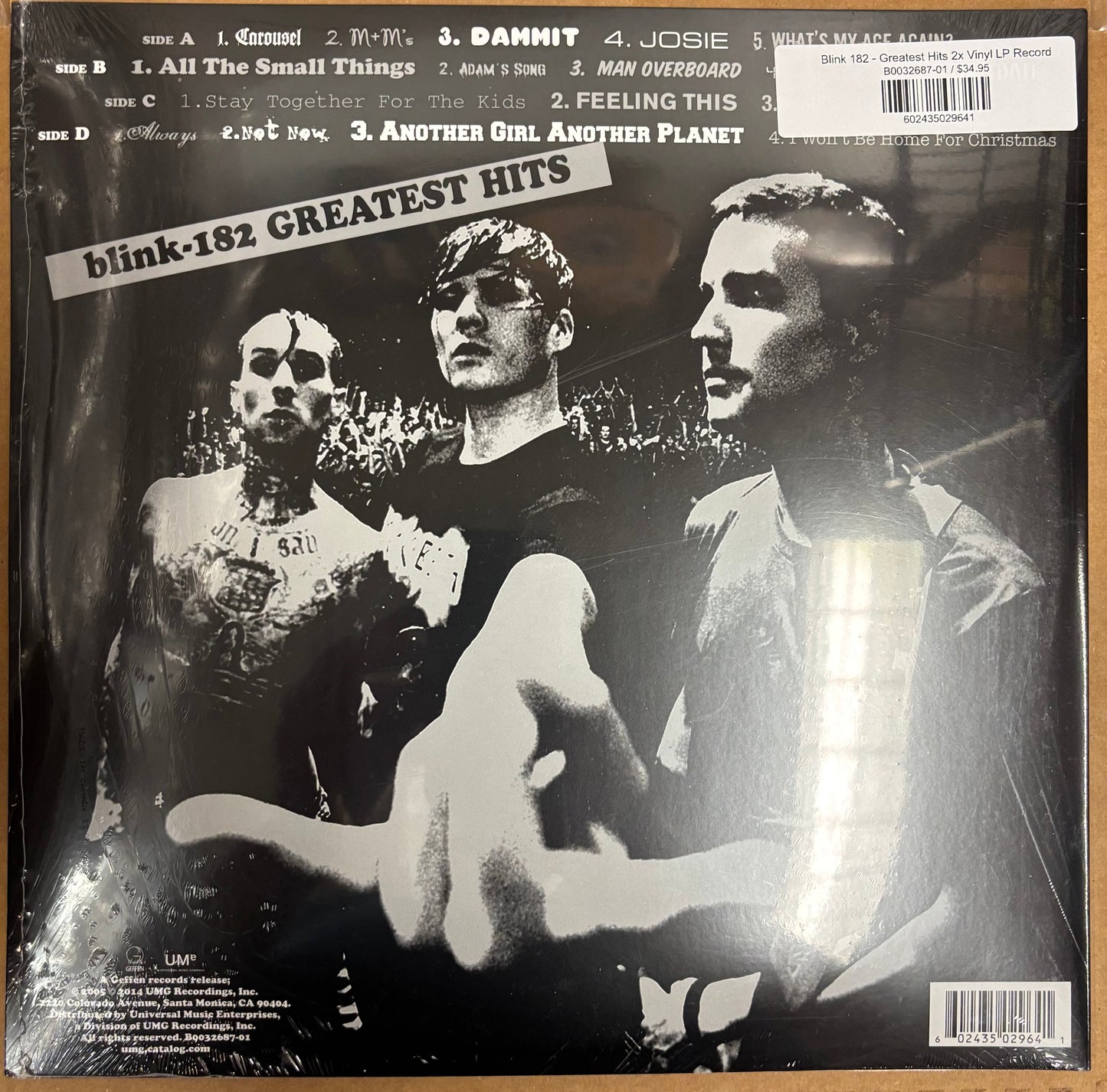 Blink 182 - Greatest Hits 2x Vinyl LP Record