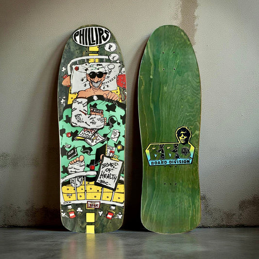 Jeff Phillips BOARD OF HEALTH Limited Edition BBC Deck, HAND-PAINTED (1 of 50) (PRE-ORDER, OCTOBER)