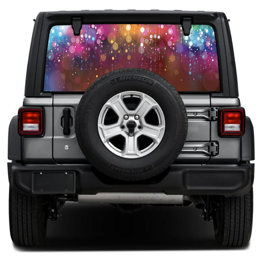 Fuzzy Lights Rear Window Decal